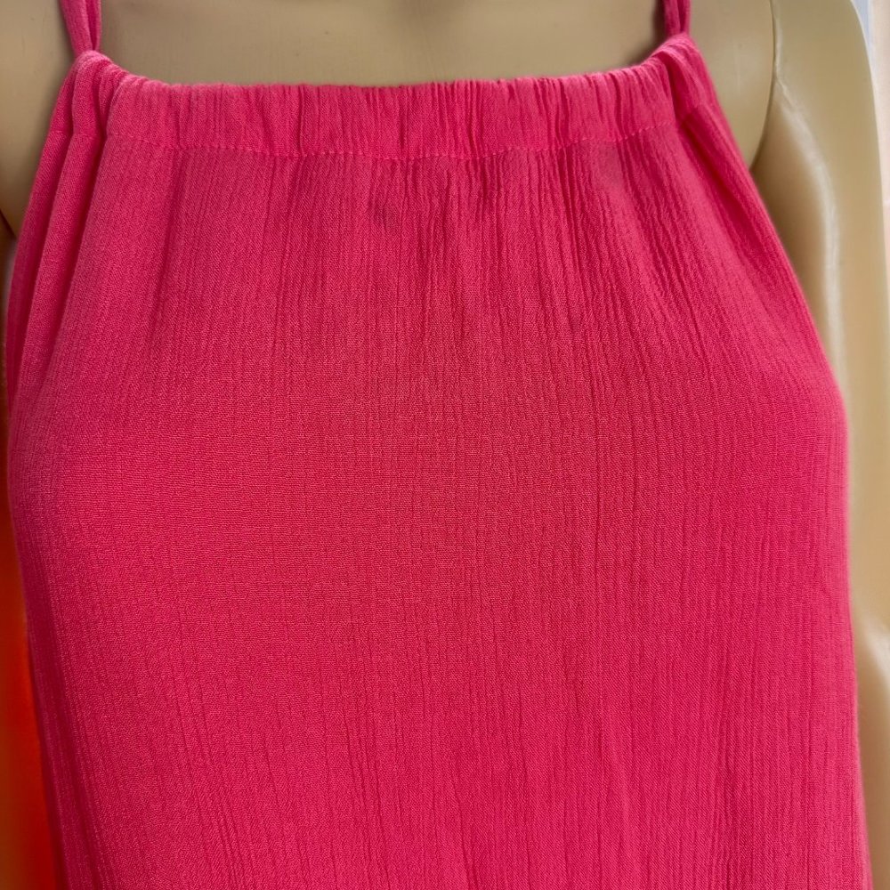 143 Story|Halter Long Dress|Plus 1XL|Coral|Ruffled|Pleated|Lined|Sleeveless - Picture 9 of 16